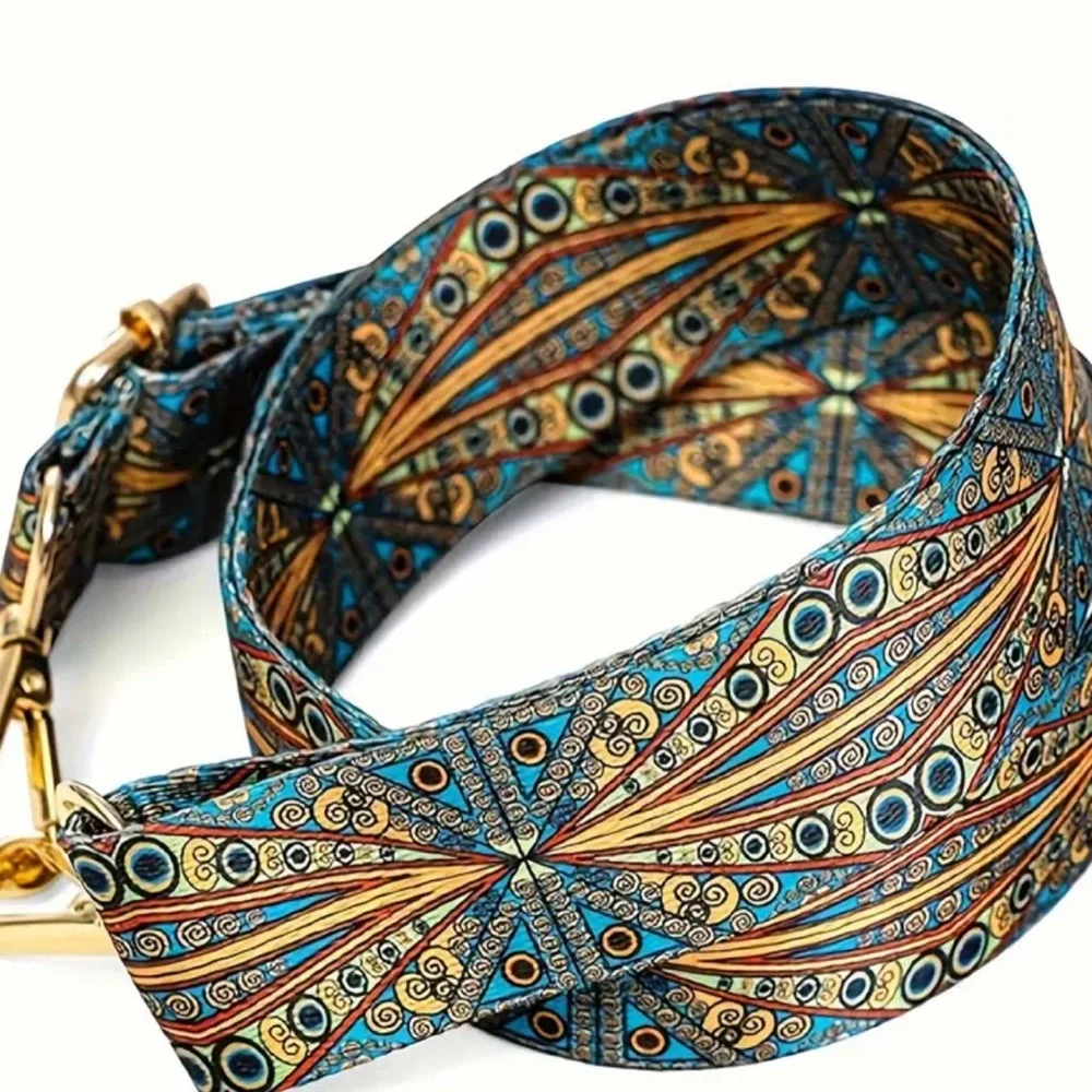 Bohemian Ethnic Nylon Portable Wide Shoulder Strap, Replacement Adjustable